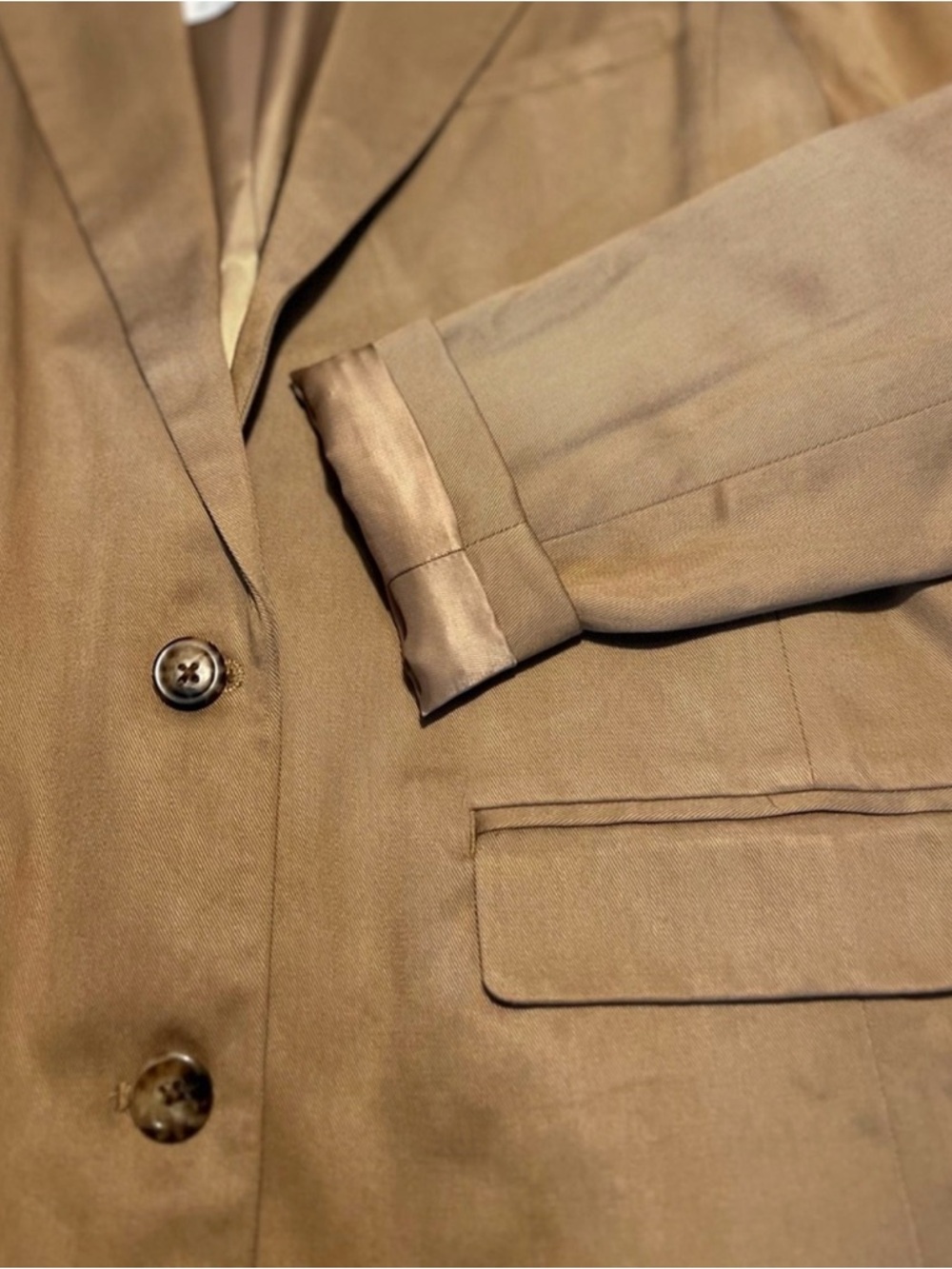 NWT Abercrombie & Fitch Women's Camel/Tan Single-Breasted Blazer - Picture 6 of 10